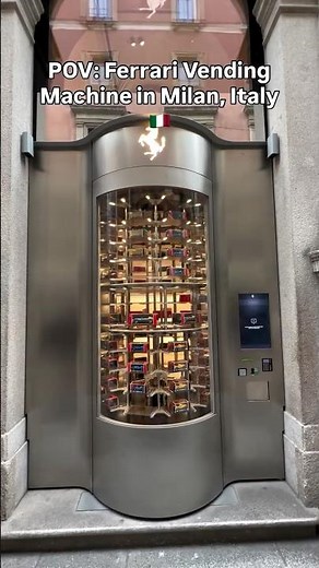 Ferrari Vending Machine 🏎️ #ferarri #vendingmachine #italy #milan