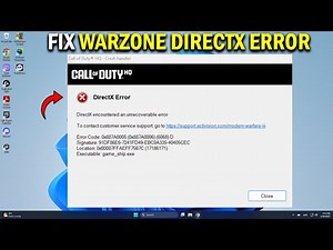 How To Fix COD Warzone DirectX Unrecoverable Error on PC - Easy Fix