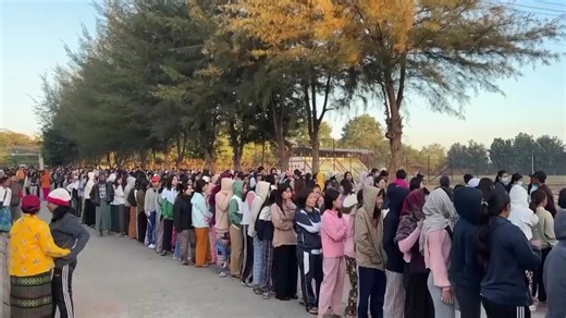 Myanmar's military leader votes in controversial election