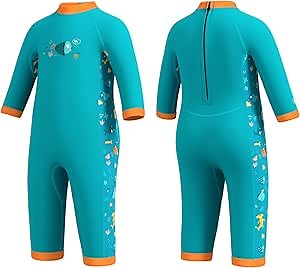 Baby Wetsuit, Neoprene Warm Swimsuit with Thermal Lining