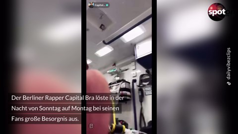 Capital Bra: Livestream aus dem Krankenwagen sorgt für Alarm