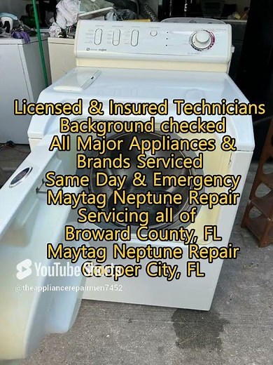 Maytag Neptune Repair Cooper City Florida 954 800 9131