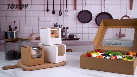 20 Set Cupcake Boxes, 3.5"x3.5"x3.5" Individual Cupcake Containers Cupcake Carrier Boxes Pre-Assembled Containers with Window and Inserts for Wedding Baby Shower Birthday