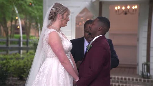 Father Of The Bride Brings Step Stool So Short Groom Can Kiss Wife On Altar