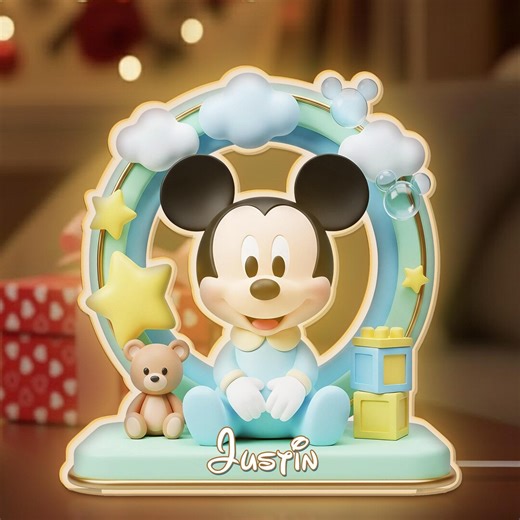 Baby Mickey Disney Light Box, Cute Mickey LED Night Light, Baby Room Acrylic Lamp, Disney Nursery Decor, Newborn Gift Idea OIOW08 - Etsy