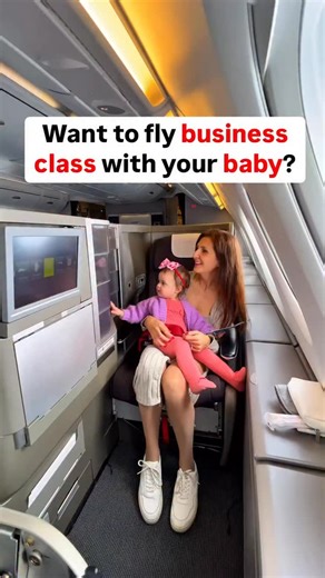 SAVE this if you want to fly business class ✈️ Here are 5 things to bear in mind: ✅ Babies still fly for free in business. There is a small fee to pay but it’s minimal like in economy. ✅ They share your seat and bed but it’s big enough for both of you. ✅ The toilet is very big which makes nappy changes easier ✅ They don’t get a meal to themselves but you can ask for extra snacks ✅ The extra legroom in your pod makes it so much easier to entertain an active baby! Ask me all our business class que
