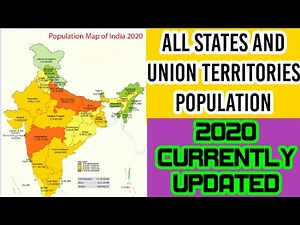 Population of india 2020 - All states and union Territories updated population data