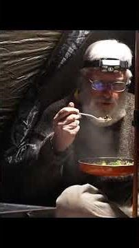 Tent Camping Cooking A Delicious Meal Alone Outdoors