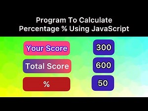 Program To Calculate Percentage in JavaScript | Percentage in JavaScript