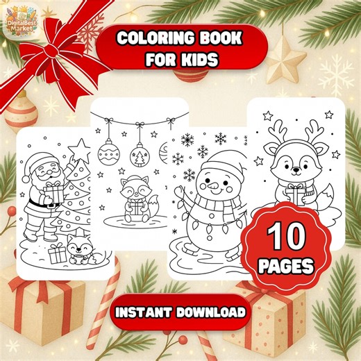 Winter Colouring Sheets | Cozy Printable Snowy Designs for Relaxing Seasonal Creativity - Etsy