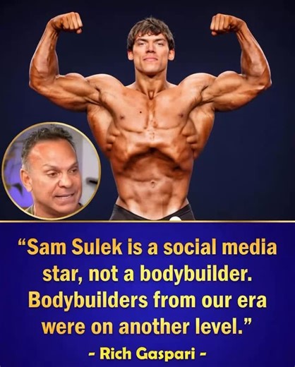 Indian Bodybuilder on Instagram: "Rich Gaspari drew a clear line between social media popularity and competitive bodybuilding. While acknowledging that Sam Sulek has built a massive following online, Gaspari said that doesn’t automatically make someone a great bodybuilder. Comparing today’s influencers to elite competitors of his era, Gaspari pointed to his own early-20s Olympia performances, arguing that the standard on the professional stage was simply higher back then. His message wasn’t abou