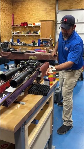 Erik Cortina cleaning his rifles