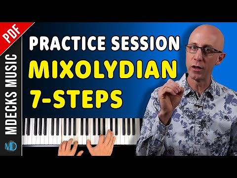 Mixolydian Practice Session 7-Step Exercise. Jazz Piano Tutorials.