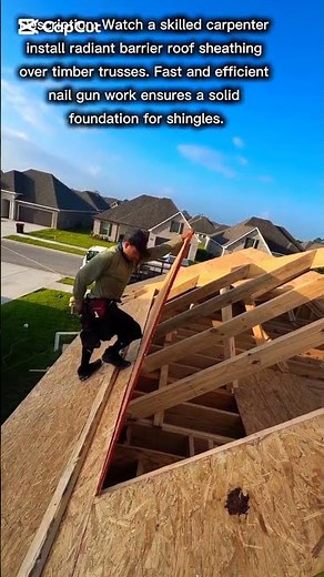 Professional Roof Sheathing Installation on New Home