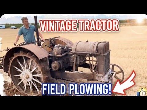 Old Vintage Tractor Plowing the Field | Satisfying Farming Video #plowing #oldtractor