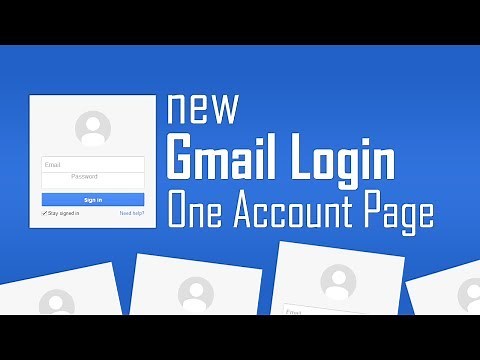 New Gmail One Account Login page