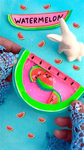 DIY Shiny Watermelon Slice – So Satisfying! 🍉