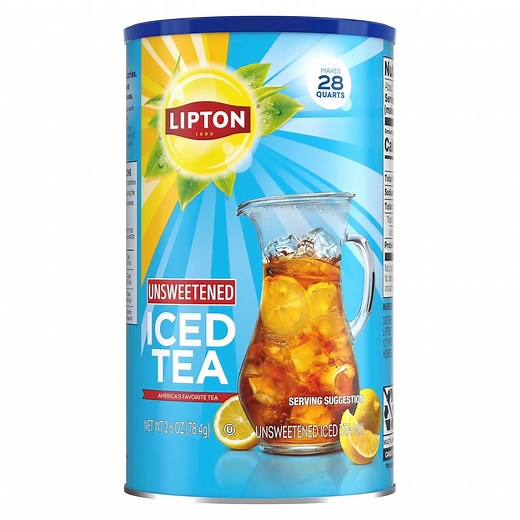 Lipton Iced Tea Mix Black Tea, Unsweetened, 28 Quarts