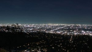 Los Angeles Hollywood Skyline Night Skyline Stock Footage Video (100% Royalty-free) 3756034459 | Shutterstock