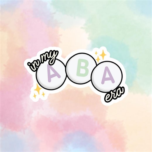 In My ABA Era Sticker Behavior Analyst Therapy Mental Health Special Education Inclusion - Etsy