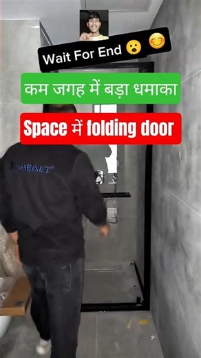 Bathroom Folding Door Ideas in Small Space | #shorts #bathroom #door