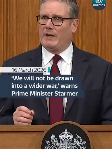 Prime Minister Keir Starmer provided an update on the UK's position on the war with #Iran in a Downing Street press conference #politics @itvnews