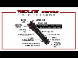 REDLINE Select RC™ Rechargeable Tactical Flashlight with USB Powerbank