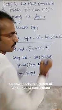 copy the list in python using Constructor | #python | #youtubeshorts