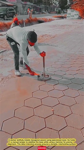 Efficient & Manual: Hexagonal Concrete Paving Mold for Seamless Garden Walkway Landscaping