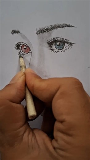 Drawing a face with exotic eyes ✍️ #drawing #pencildrawing #arte #howtodrawface #artwork | Pradana Ewing