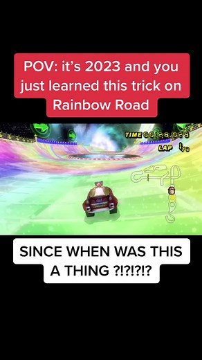 Nostalgic Mario Kart Wii Rainbow Road Trick 2023