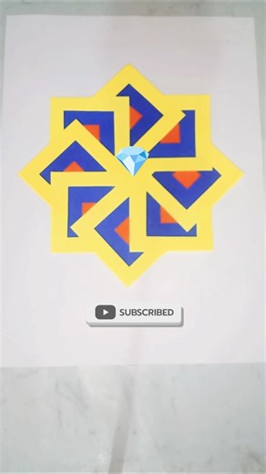 Easy Geometric Design Pattern ✨#geometric #design #art#craft#shortfeed#shorts