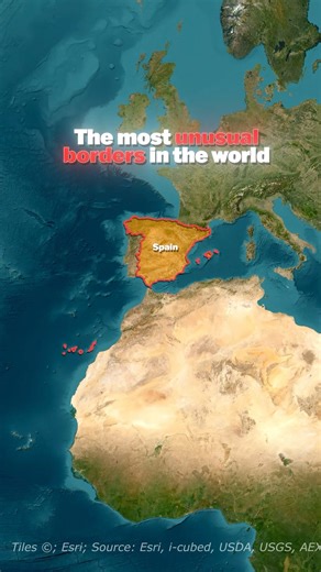 What Makes Spain’s Borders So Unique? #Spain #borders #France #Portugal #geography | Worldatlas.com