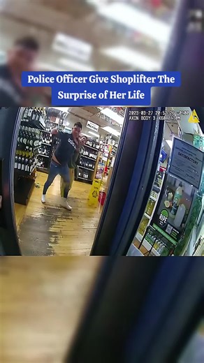 Police Officer Give Shoplifter The Surprise of Her Life #cops #copsoftiktok