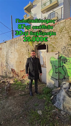 Πωλείται κτίσμα 30τμ με οικόπεδο 87 τ.μ. στον Εύοσμο, σύνορα με Σταυρούπολη, πάνω σε κεντρική οδό. Χρήζει ολικής ανακαίνισης. Το ακίνητο διατηρείται στην υφιστάμενη κατάσταση σε τετραγωνικά και δεν μπορεί να πάρει υπόλοιπο δόμησης. Τηλέφωνο για ραντεβού ή περισσότερες πληροφορίες στο 2310 55.63.77!! Δημήτρης Παπαδόπουλος Σύμβουλος ακινήτων Remax Best!!