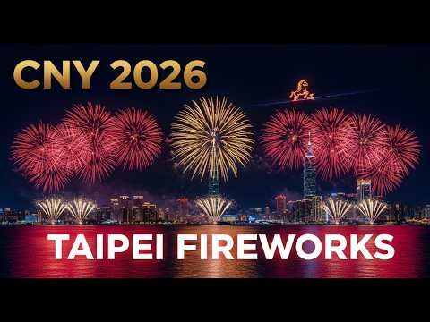 Lunar New Year 2026 Fireworks in Taipei 🇹🇼 | CNY 2026 Taiwan Fire Horse Show