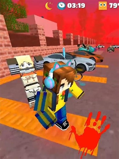 Zombies bite me again! #partycraft #shorts #roblox #minecraft #gta #viral #tiktok