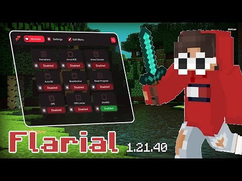 FIRST MINECRAFT BEDROCK CLIENT UPDATED TO 1.21.44 - Flarial Client 1.21.40