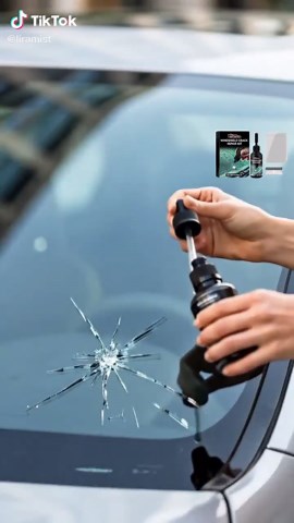 A trick pro drivers keep hidden! Windshield repair fluid strengthens and prevents cracking! #carcare #windshieldrepair #cartips #carmaintenance