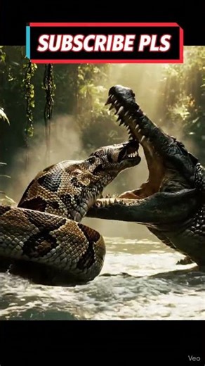 *Python vs Crocodile*"Wildlife Attack Moments | Epic Animal Fights & Survival | Beast Battle Shorts"