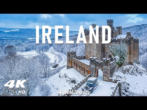 Winter in Ireland 4K ❄️ Frosted Cliffs, Emerald Valleys & Wild Atlantic Landscapes