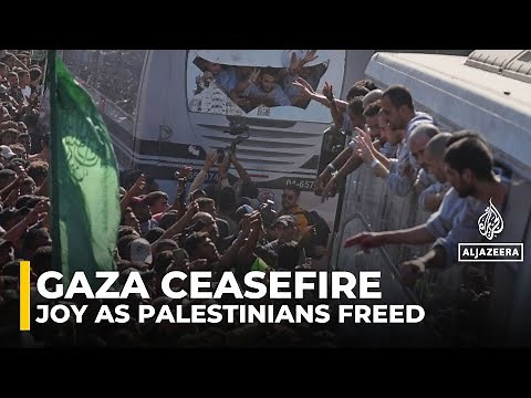 Gaza ceasefire: Joy as Palestinians freed after Israeli captives released