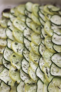 EAT HAPPY COOKING VIDEO: Roasted Zucchini and Squash Tian Casserole - Anna Vocino