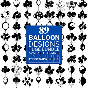 Balloon SVG Bundle: 89 Vector Designs for Cricut & Silhouette (digital Download) - Etsy UK