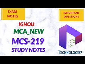 MCS 219 Study Notes/Important Questions For Exams || MCA_NEW || DalalTechnologies