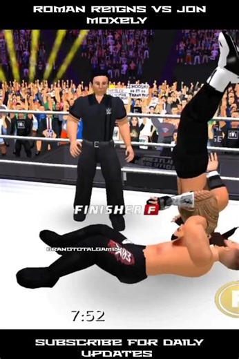 Double Arm DDT to Roman by Jon Moxely 💀 #wwe #shorts #gaming