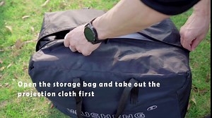 WUSHENG 20 Feet Inflatable Outdoor and Indoor Theater Projector Screen - Includes Inflation Fan, Tie-Downs and Storage Bag - Only Supports Front Projection