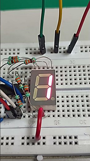 7 Segment Display on Breadboard | Power Supply with Switch Control#7segmentdisplay #breadboard #ece