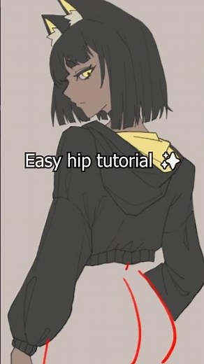 Build better hips with simple shapes ✨ #shorts #drawing #drawingtips #animeart