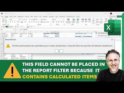⚠️'This field cannot be placed in the report filter because it contains calculated items.'